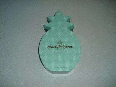 Honolulu Cookie Company Pineapple Cookie Plastic Container 10" x 6" x 2 - Image 1 of 3