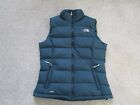 The North Face Womens Nuptse Gilet Goose Down 700 S 10-12 Green Body Warmer