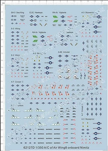 Kit de calcomanía metálica modelo Nimitz a bordo aire acondicionado de Air Wing8 1/350 - Imagen 1 de 1