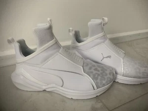Puma Fierce 2 White Metallic Silver Reflective Womens Size 7 - Picture 1 of 7