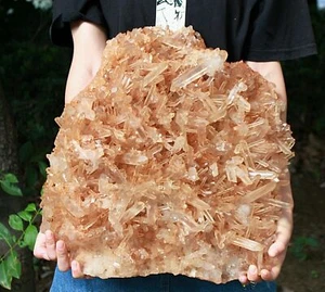 28,6 libbre nuovo ritrovamento naturale raro bella pelle rosa QUARZO cristallo esemplare a grappolo - Foto 1 di 10