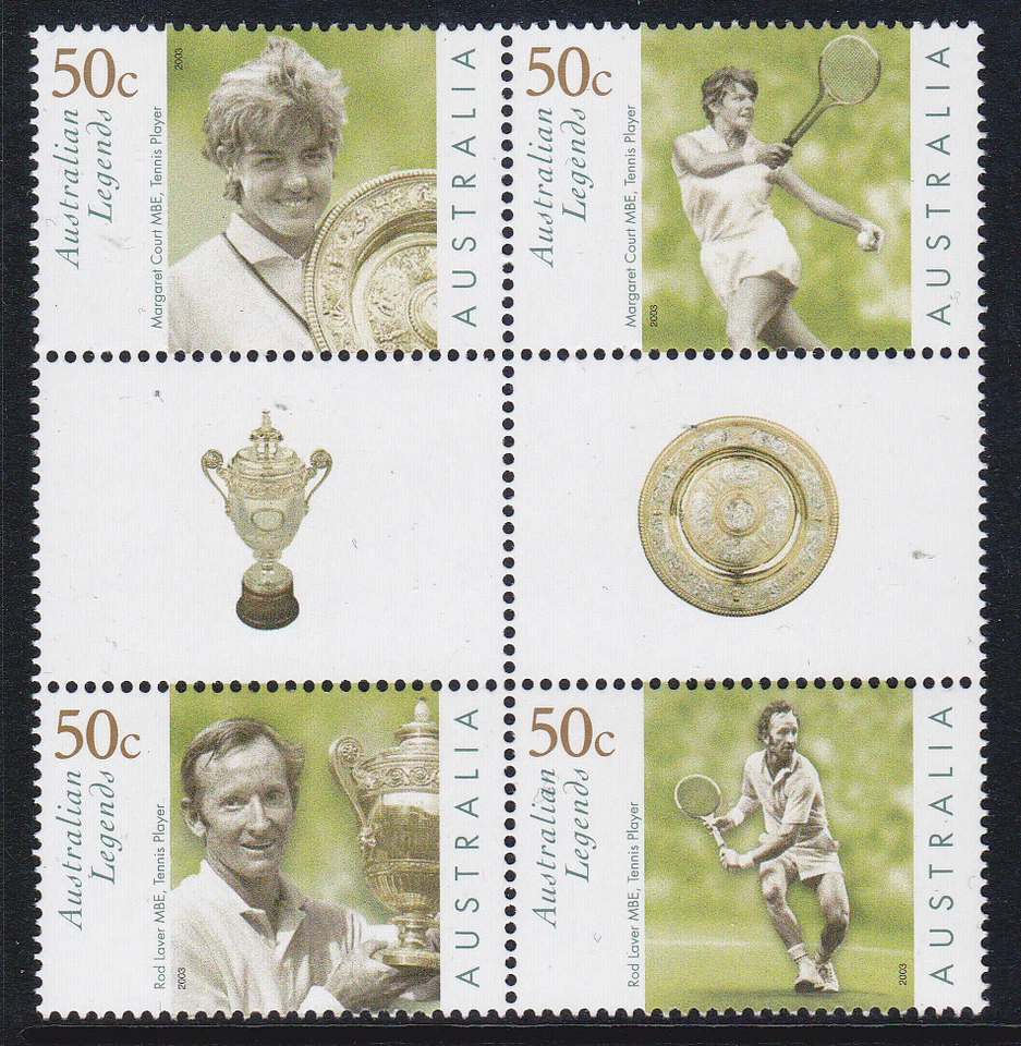 2003 Australian Tennis Legends - MUH Gutter Block #A — 第 1/1 张图片