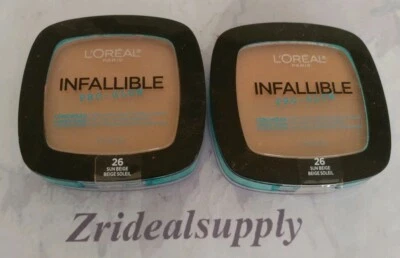 L'OREAL INFALLIBLE PRO GLOW LONGWEAR POWDER 26 SUN BEIGE PACK OF 2 - Image 1 of 2