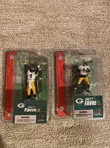 NFL GREEN BAY PACKERS QB BRETT FAVRE White 2 Set 2005 McFarlane 3" Football Mini - Bild 1 von 10