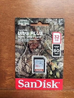 SanDisk Ultra Plus SDHC UHS-I 32 GB Card Speed Up To 80MB Camera Memory - NEW - Image 1 of 4