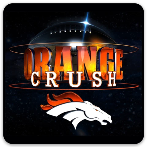 Denver Broncos ORANGE CRUSH with Bronco Type logo MAGNET Cover