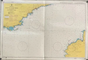 Admiralty 1974 TOULON TO SAN REMO INCLUDING NORTHERN CORSE Genius Map Chart - Picture 1 of 12