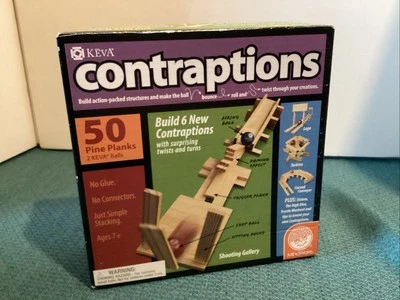 Keva Contraptions - 50 Wooden Pine Plank Set by  Mindware New And Sealed - Image 1 of 3