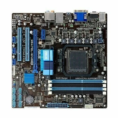 ASUS M5A78L-M/USB3 Socket AM3+ Motherboard AMD 760G DDR3 uATX USB3.0 HDMI SATA3 - Image 1 of 3