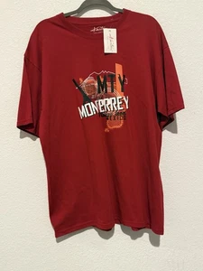 Red Monterrey Mexico T-Shirt | Adult Unisex Tee - Size XL - Picture 1 of 5