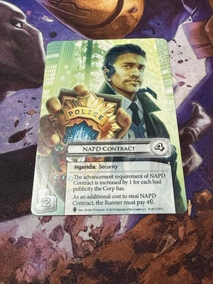 NAPD Contract - PROMO - Alternate Art - Android Netrunner LCG - Image 1 of 2