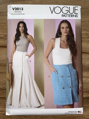 Vogue V2013 Misses 16 to 24 Double Breasted Front Skirts Uncut Sewing Pattern - Image 1 of 2