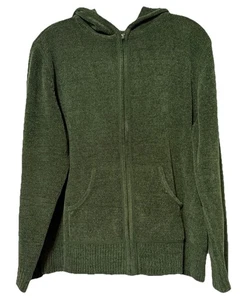 Suéter con Capucha DENIM & CO Mujer Verde Oscuro Talla Grande Cremallera Completa SIN ETIQUETAS - Imagen 1 de 10