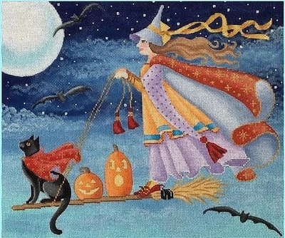 Needlepoint Handpainted Brenda Stofft Flying High 12x10 - Image 1 of 4