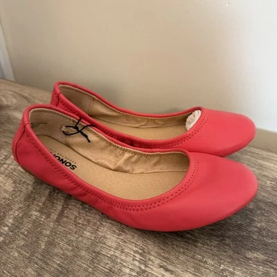 Sonoma натуральной кожи балетки туфли темно коралл женский размер 6 новый смелый - Изображение 1 из 4