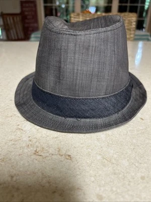 Chapéu Fedora Banana Republic Masculino Trança de Papel Tamanho P/M. Azul marinho. 100% papel. - Imagem 1 de 4