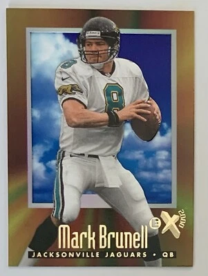 1997 SkyBox E-X2000 Football Mark Brunel Jacksonville Jaguars Card # 44 EX-Mint - Image 1 of 4