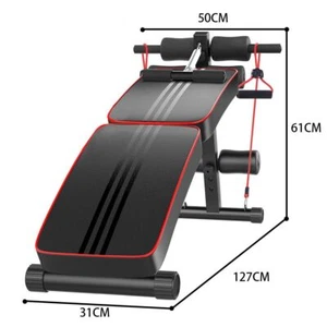 Banco SU ajustable plegable para sentarse tabla AB abdominal gimnasio en casa fitness - Imagen 1 de 4
