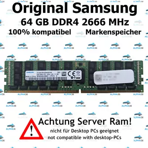 64 GB LRDIMM ECC DDR4-2666 AMD EPYC 7232P 7252 7262 7272 7282 7302 Server RAM - Bild 1 von 1