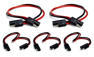 5 Pieces 12 Gauge 12" Quick Disconnect Power Cable Wire Harness - Image 1 of 4