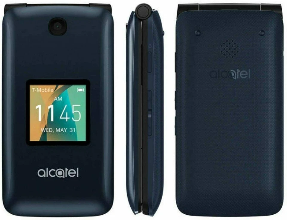 Alcatel Go Flip 4044W Blue (T-Mobile) 4G VoLTE Flip Phone Unlocked - Image 1 of 1