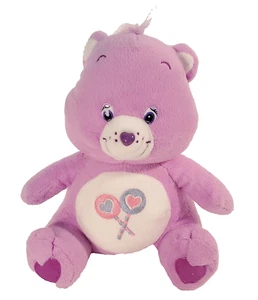 Care Bears Plüsch 11 Zoll Share Bear 2003 lila Teddy Lutscher Nanco Stofftier - Bild 1 von 8