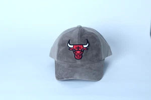 Mitchell & Ness Chicago Bulls NBA Pig Skin Front Panel Denim Strapback Cap - Picture 1 of 4