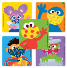 25 Sesame Street in Masks Stickers, 2.5 x 2.5 each, Party Favors
