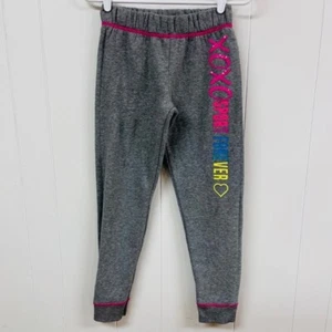 XOXO Sport Jogger Sweatpants Womens Large 14/16 Gray/Pink Elastic Waist Fleece - Picture 1 of 3