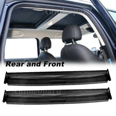 2 передних и задних складных солнцезащитных козырька для MINI Cooper R55 R56 R60 2007-2016 черные - Изображение 1 из 4