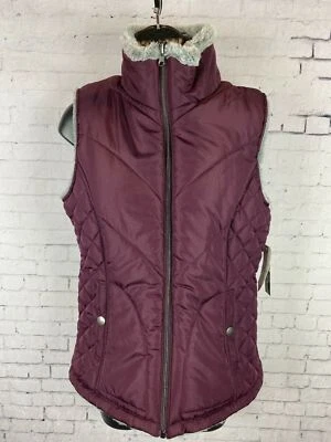 Chaleco acolchado reversible Valerie Stevens pequeño para mujer gris morera piel sintética (A11 Foto 1 de 4