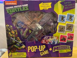 2014 Teenage Mutant Ninja Turtles Pop Up Game Memory Cards Match Nickelodeon - Picture 1 of 5