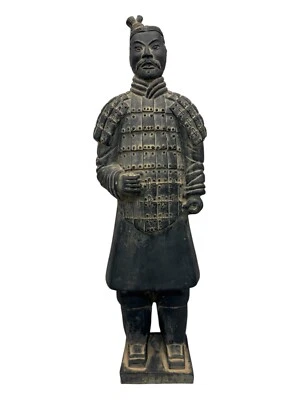 Vintage 14" Black Terracotta Soldier - Image 1 of 4