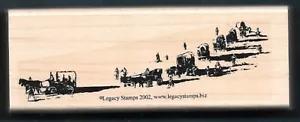 WAGON TRAIN HISTORY PIONEERS Travelers American West LEGACY NEW RUBBER STAMP - Picture 1 of 2