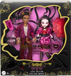 Monster High Howliday Love Draculaura & Clawd Wolf 2 Doll Set Valentines Day - Picture 1 of 6