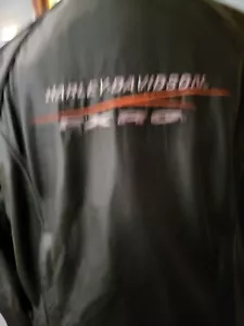 Chaqueta acolchada de cuero pesado Harley Davidson FXRG abrigo negro para mujer 2X usada en excelente estado - Imagen 1 de 23