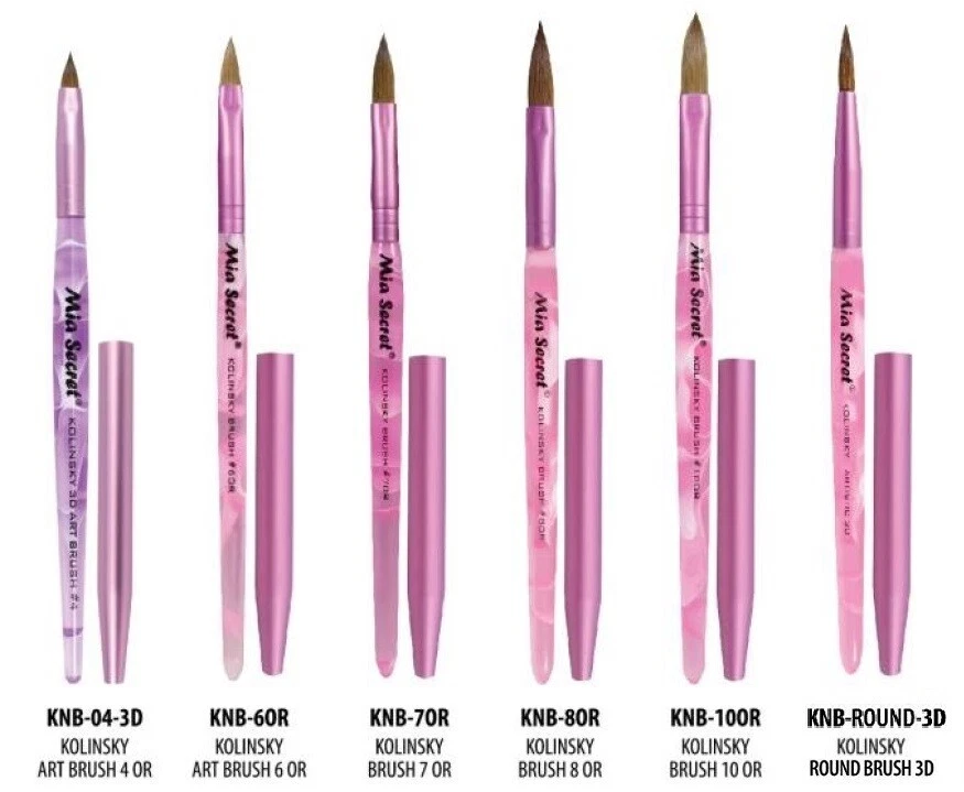 Mia Secret KOLINSKY ART BRUSH 6OR,7OR,8OR,10OR,3D - 选择您的刷子 — 第 1/1 张图片