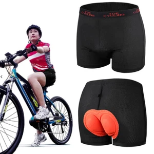 Pantalones cortos de ciclismo acolchados en gel 3D para hombre Ropa interior Montaña MTB Bicicleta Pantalones cortos EE. UU. - Imagen 1 de 12
