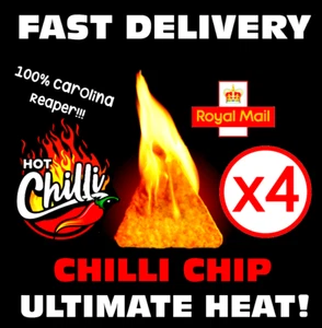 🌶️🌶️ 4 x ONE CHIP - Very Hot CHILLI PRODUCT !! 🔥🔥🌶️🌶️Enthusiast challenge - Picture 1 of 5