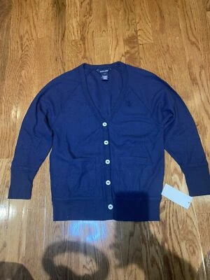 NUEVO Ralph Lauren Niños Niñas Cuello en V Cárdigan Sudadera Ligera Talla S M L Foto 1 de 3