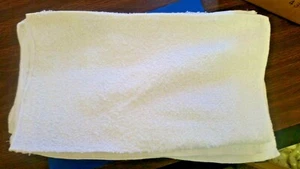 (12-RAGS) HEAVY DUTY WHITE SHOP/CLEANING RAGS 14" x 17" HOTELS/WASHABLE/RE-USE - Picture 1 of 3