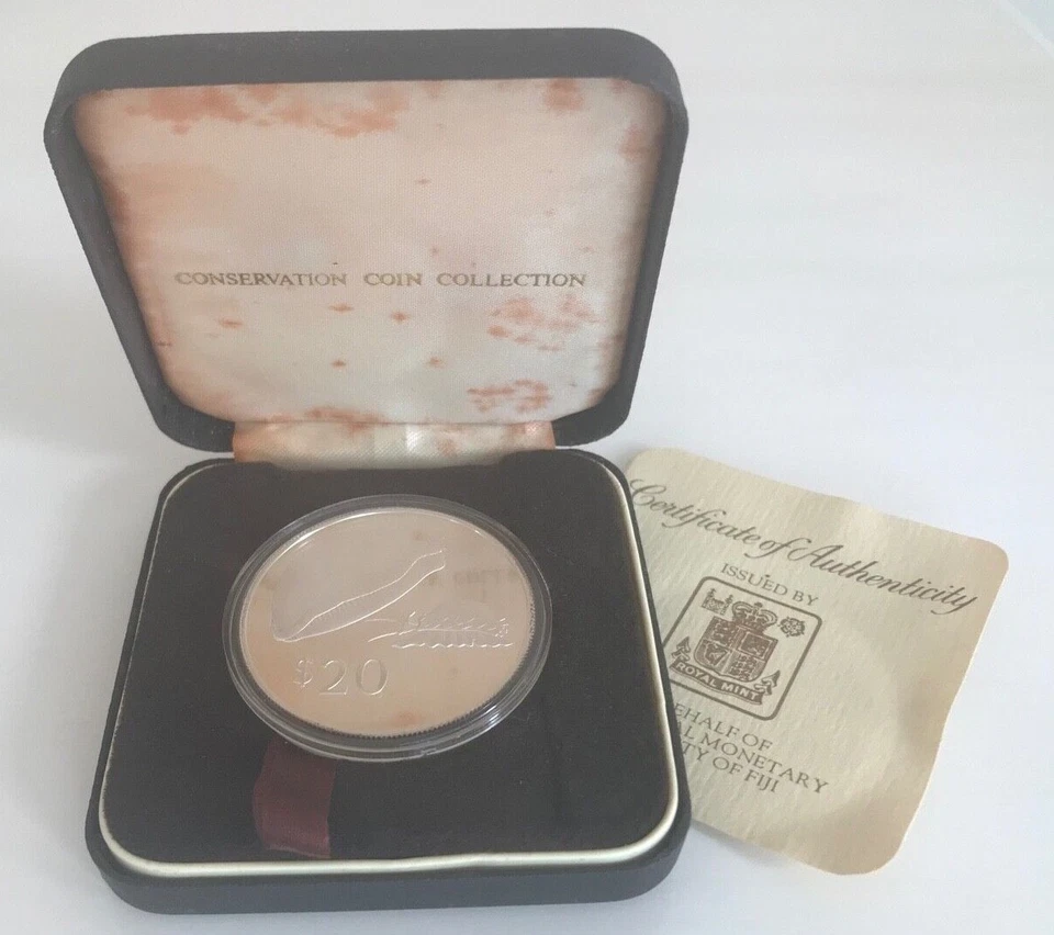 1978 FIJI ELIZABETH II SILVER PROOF 20 DOLLAR CONSERVATION COIN BOXED COA - Image 1 of 4