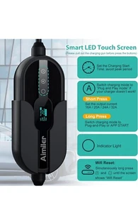 AIMILER Level 2 Electric Vehicle EV Charger, 32A 110V-240V NEMA 14-50 Plug, P... - Picture 1 of 5