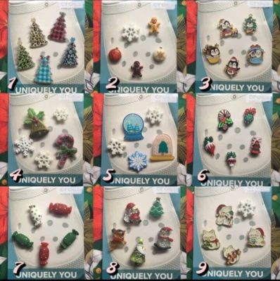 Crocs Handmade jibbitz 5pc Christmas holiday snowflake bell shoe charms set 4 - Image 1 of 4