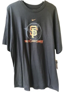 SF Giants "This is Giants Country" 2008 Large T-Shirt Map of Giant Landmarks - Picture 1 of 8