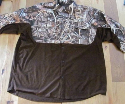 Drake  Waterfowl Systems Advantage Max-4 HD  Eqwader-2 Tone Shirt Men's 3XL (H19 - Image 1 of 4