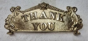 Messing Registrierkasse Top Schild 8 1/8" c-c "DANKE" - Bild 1 von 3