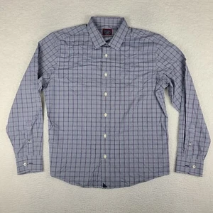 UNTUCKit Shirt Mens XL Blue Purple Plaid Slim Fit Performance Dress Button Up - Picture 1 of 11