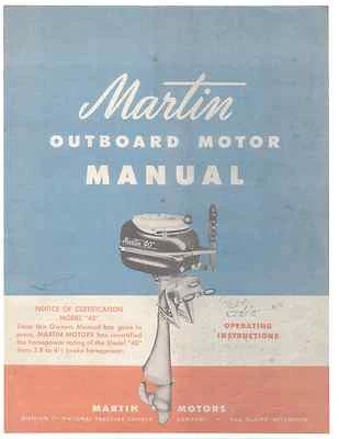 MARTIN "40", 4.5Hp Outboard Motor SERVICE MANUAL.