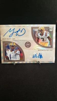 2020 Legacy Football Futures Ink Combos Fulton And Delpit Auto LSU Tigers /100 - Image 1 of 4